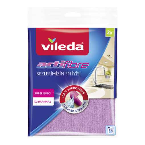 Vileda Aktif Mikrofiber Temizlik Bezi 2'li nin resmi