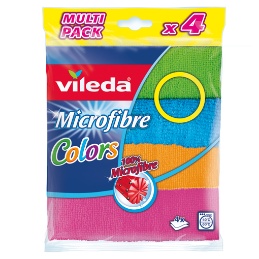 Vileda Colors Mikrofiber Temizlik Bezi 4'lü nin resmi