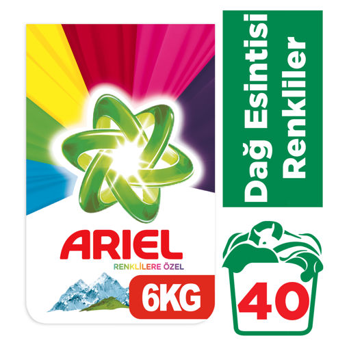 Ariel Parlak Renkler Toz Çamaşır Deterjanı 6 Kg nin resmi