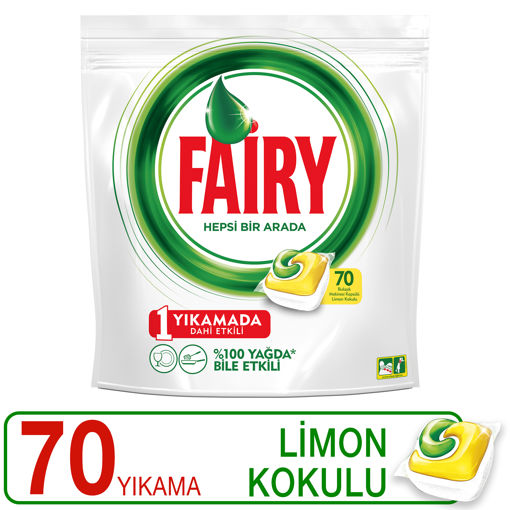 Fairy Hepsi Bir Arada Bulaşık Makinesi Kapsülü 70'li nin resmi