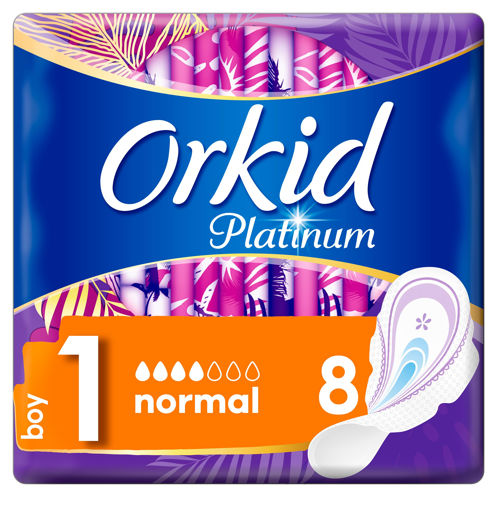 Orkid Platinum Normal Hijyenik Ped 8'li nin resmi