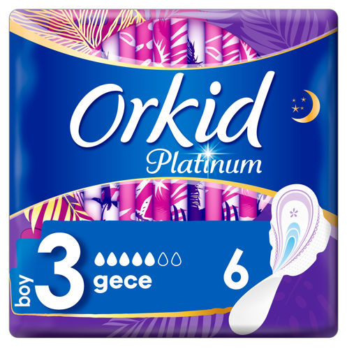Orkid Platinum Gece Extra Hijyenik Ped 6'lı nin resmi