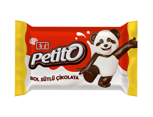 Eti Petito Beyaz Bitter Desenli Sütlü Mini Çikolata 8 Gr nin resmi