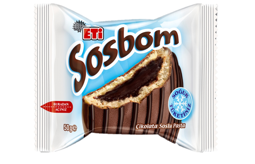 Eti Sosbom Çikolata Dolgulu Kek 50 Gr nin resmi