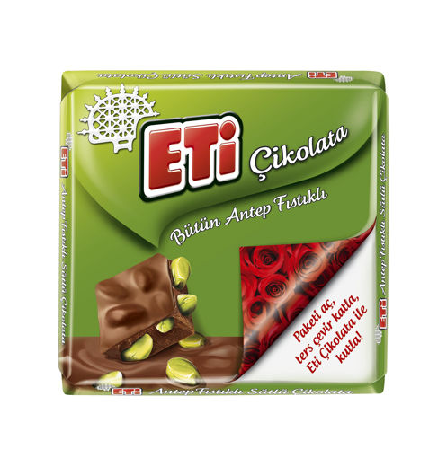 Eti Antep Fıstıklı Kare Çikolata 60 Gr nin resmi