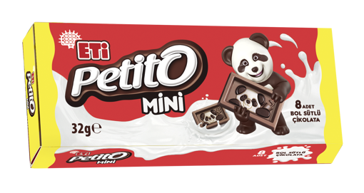 Eti Petito Mini Sütlü Çikolata 32 Gr nin resmi