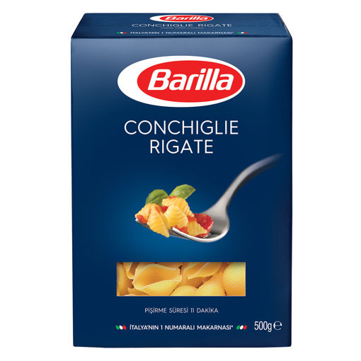 Barilla Conchiglie Rigate (Mini Midye) Makarna 500 Gr nin resmi