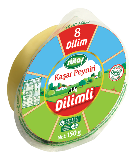 Sütaş Dilimli Kaşar Peyniri 150 Gr nin resmi