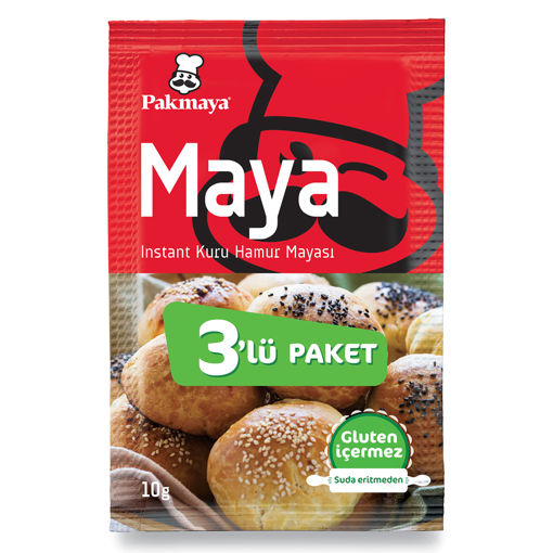Pakmaya Instant Kuru Maya 3'lü 10 Gr nin resmi