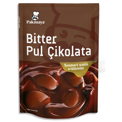 Pakmaya Bitter Pul Çikolata 100 Gr nin resmi