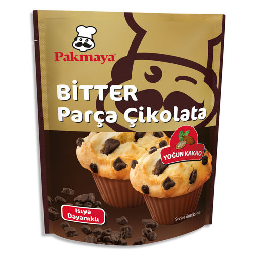 Pakmaya Bitter Parça Çikolata 70 Gr nin resmi