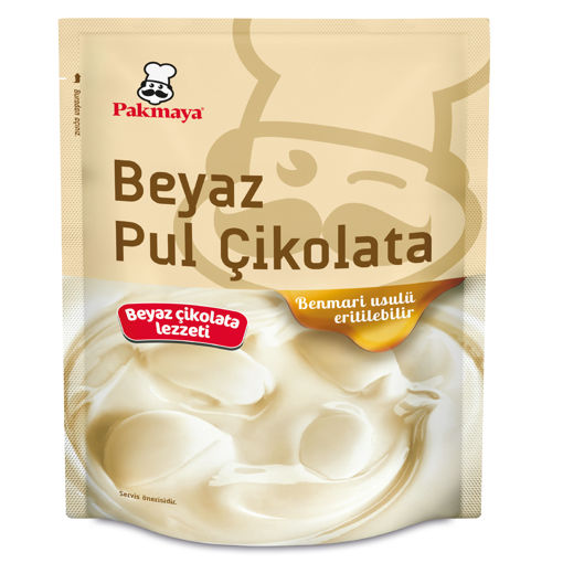 Pakmaya Beyaz Pul Çikolata 100 Gr nin resmi