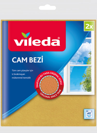 Vileda %30 Mikrofiber Cam Bezi 2'li nin resmi