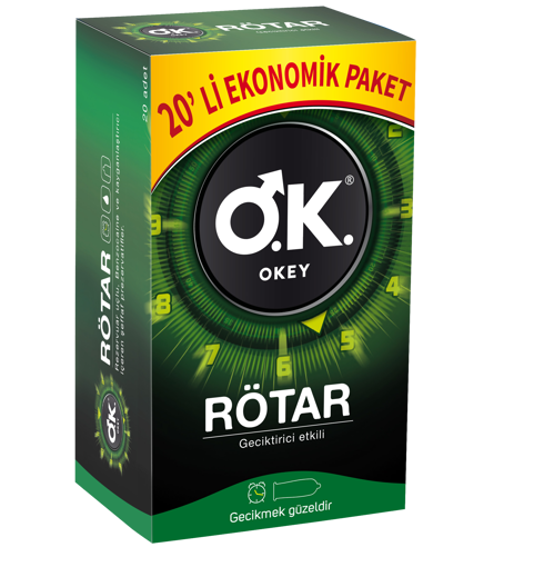 Okey Rötar Geciktirici Etkili Prezervatif 20'li nin resmi