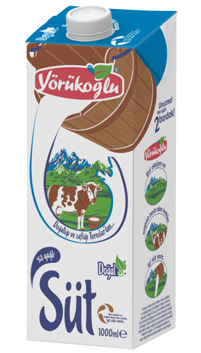 Yörükoğlu Tam Yağlı Süt 1 Lt nin resmi