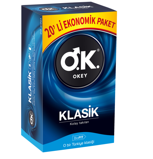 Okey Klasik Prezervatif 20'li nin resmi