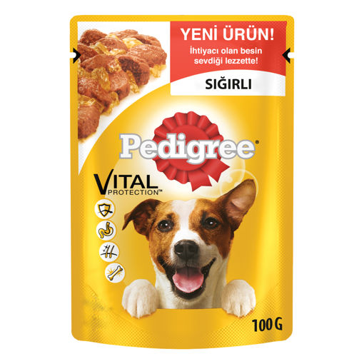 Pedigree Sığır Etli Köpek Maması 100 Gr nin resmi