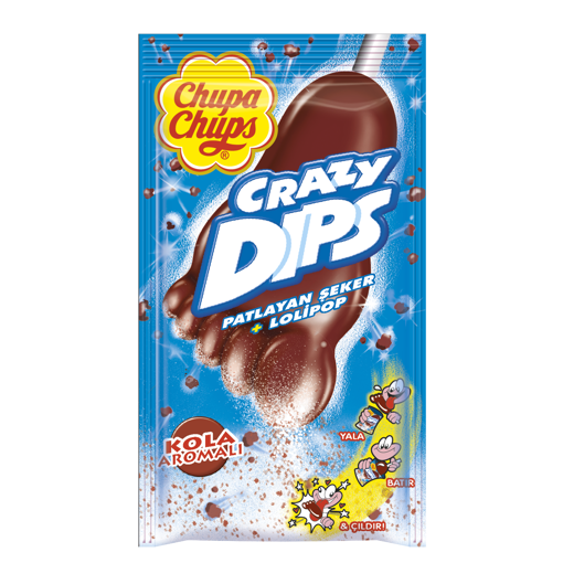 Chupa Chups Crazy Dips Kola Aromalı Patlayan Şeker&Lolipop 16 Gr nin resmi