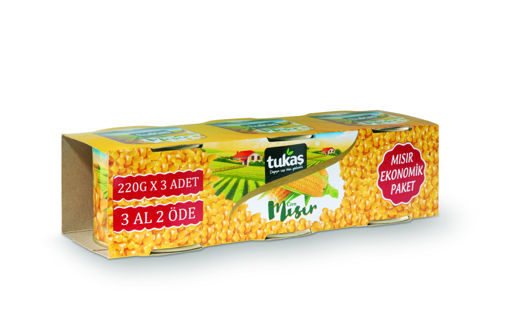 Tukaş Mısır Konservesi 3*150  Gr nin resmi