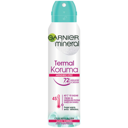 Garnier Mineral Termal Koruma 72 Saat Etkili Sprey Deodorant 150 Ml nin resmi
