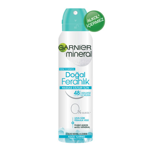 Garnier Mineral Doğal Ferahlık 48 Saat Etkili Pudrasız Sprey Deodorant 150 Ml nin resmi