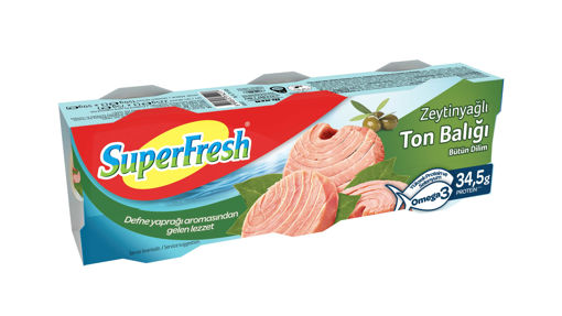 Superfresh Zeytinyağlı Ton Balığı 3*75 Gr nin resmi