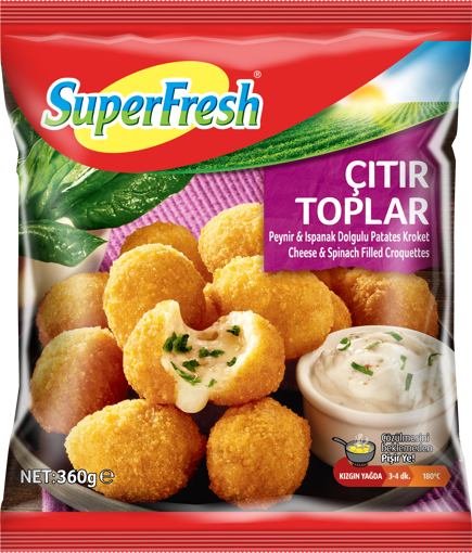 Superfresh Ispanak&Peynir Dolgulu Patates Kroket 360 Gr nin resmi