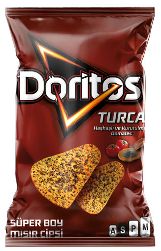 Doritos A La Turca Haşhaş Domatesli Mısır Cipsi Süper Boy 113 Gr nin resmi