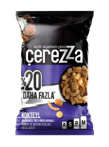 Çerezza Kokteyl Mısır Çerezi Süper Boy 117 Gr nin resmi