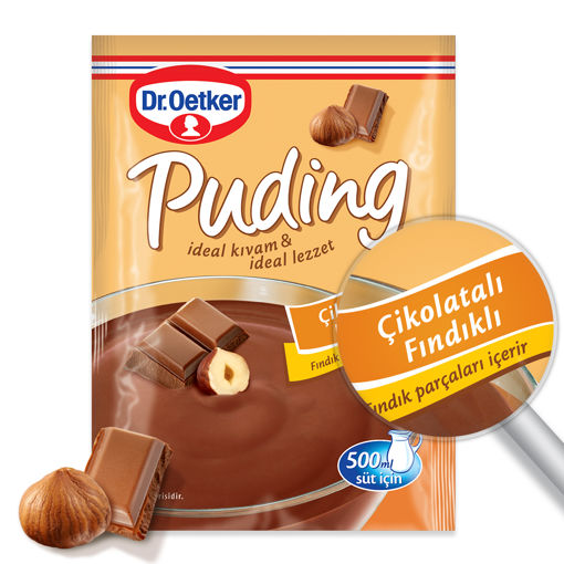 Dr. Oetker Çikolata&Fındıklı Puding 102 Gr nin resmi