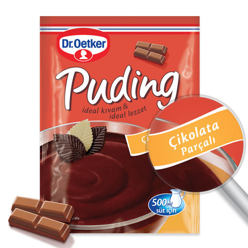 Dr. Oetker Çikolata Parçalı Puding 115 Gr nin resmi