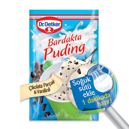Dr. Oetker Çikolata Parça&Vanilinli Bardakta Puding 34 Gr nin resmi