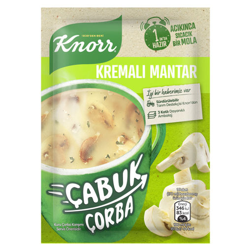 Knorr Kremalı Mantar Çabuk Çorba 19 Gr nin resmi