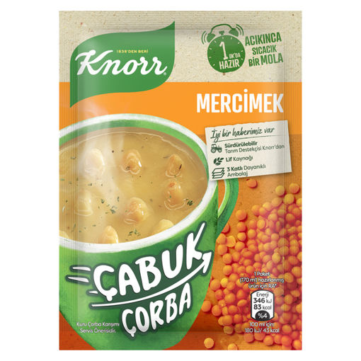 Knorr Mercimek Çabuk Çorba 22 Gr nin resmi