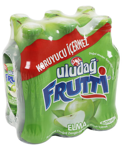 Uludağ Frutti Elma Aromalı Maden Suyu 6*200 Ml nin resmi