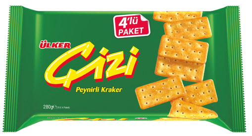 Ülker Çizi Kraker 4*70 Gr nin resmi