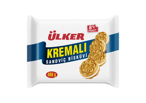 Ülker Kremalı Sandviç Bisküvi 8'li nin resmi