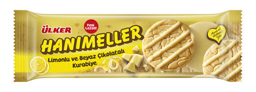 Ülker Hanımeller Limonlu ve Beyaz Çikolatalı Kurabiye 138 Gr nin resmi