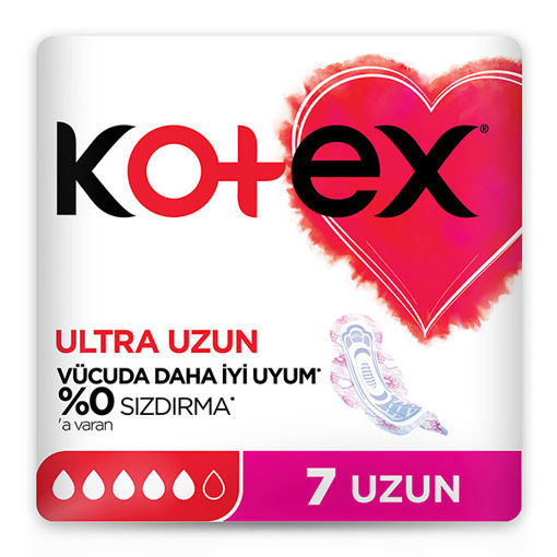 Kotex Ultra Uzun Hijyenik Ped 7'li nin resmi