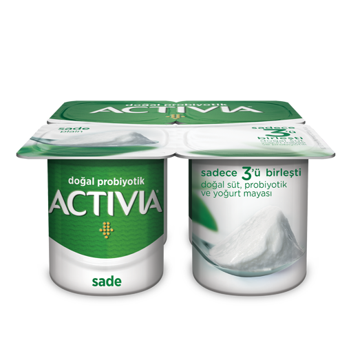 Activia Doğal Probiyotikli Sade Yoğurt 4*100 Gr nin resmi