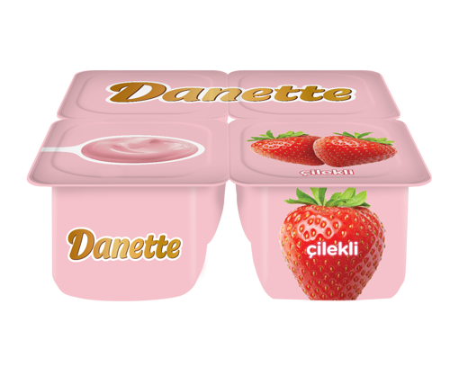 Danette Çilekli Puding 4'lü 100 Gr nin resmi