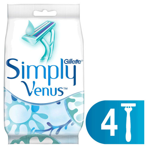 Gillette Simply Venüs 2 Blades Kadın Tıraş Bıçağı 4'lü nin resmi