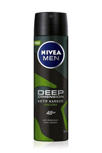Nivea Men Deep Dimension Amazonia Sprey Deodorant 150 ML nin resmi