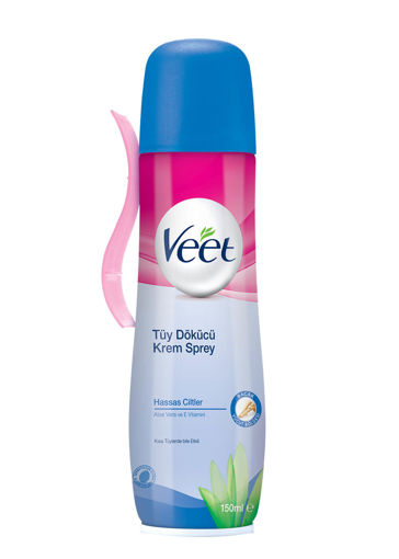Veet Hassas Ciltler İçin Tüy Giderici Sprey Krem 150 Ml nin resmi