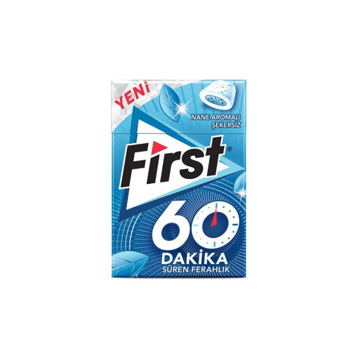 First 60 Dakika Nane Aromalı Şekersiz Sakız 28 Gr nin resmi