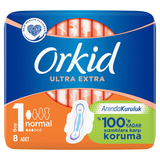 Orkid Ultra Normal Hijyenik Ped 8'li nin resmi