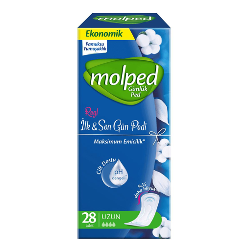 Molped Regl İlk&Son Gün Özel Uzun Günlük Hijyenik Ped 28'li nin resmi