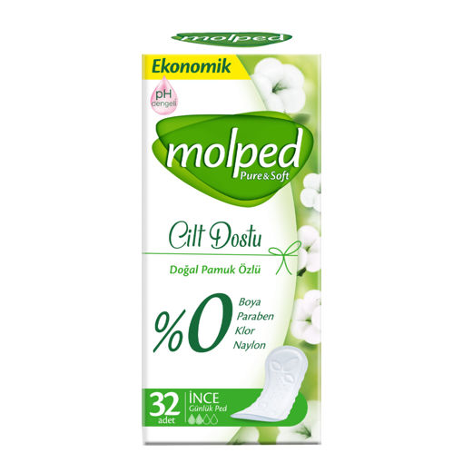Molped Pure&Soft İnce Günlük Ped 32'li nin resmi