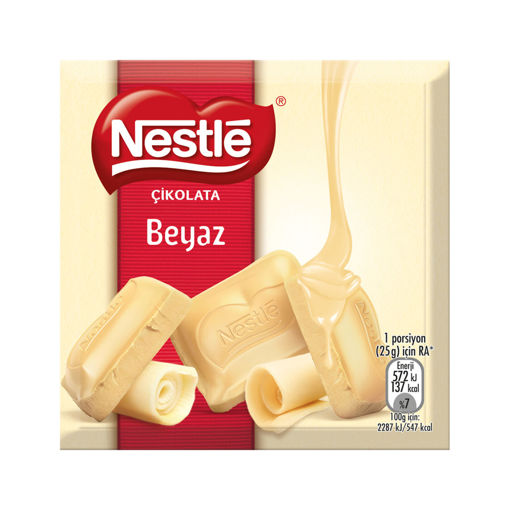 Nestle Beyaz Kare Çikolata 60 Gr nin resmi