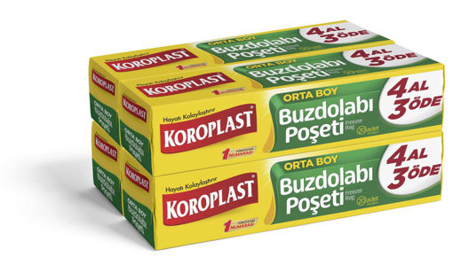 Koroplast Orta Boy Buzdolabı Poşeti 20'li 4 Al 3 Öde nin resmi